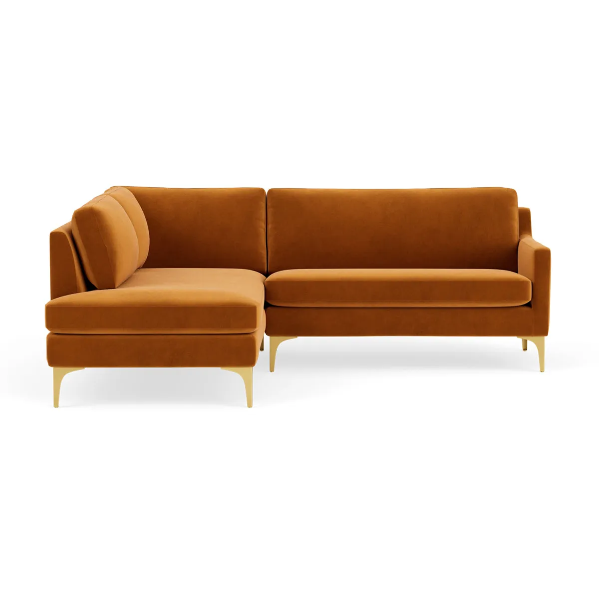 Astha Velvet Left Corner Sofa