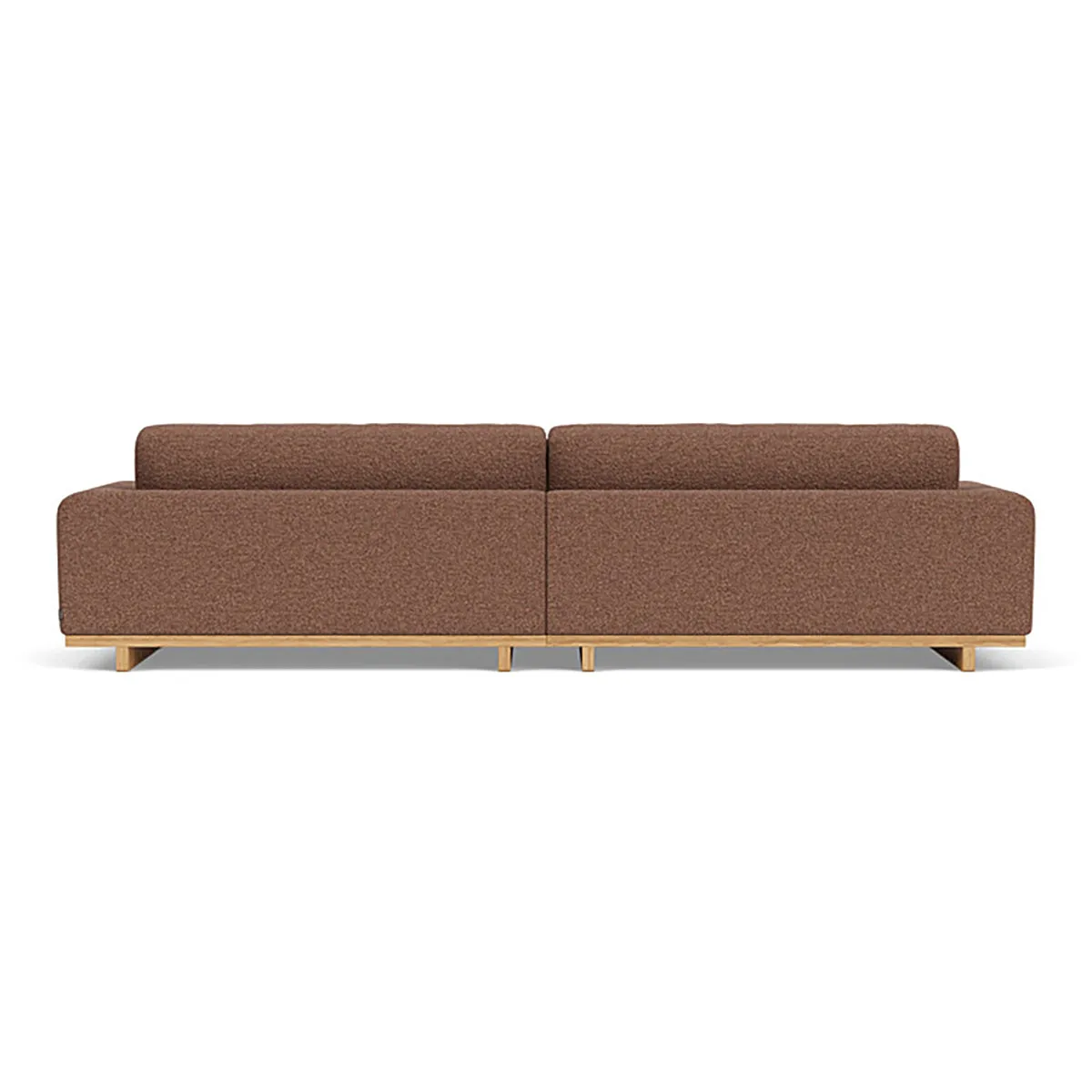 Aya Boucle 4 Seater Sofa (Oak, Pebble Rust)