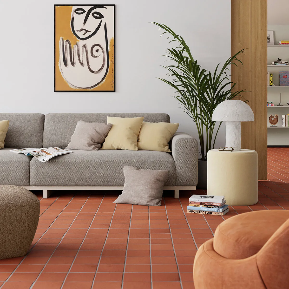 Aya Fabric 4 Seater Sofa