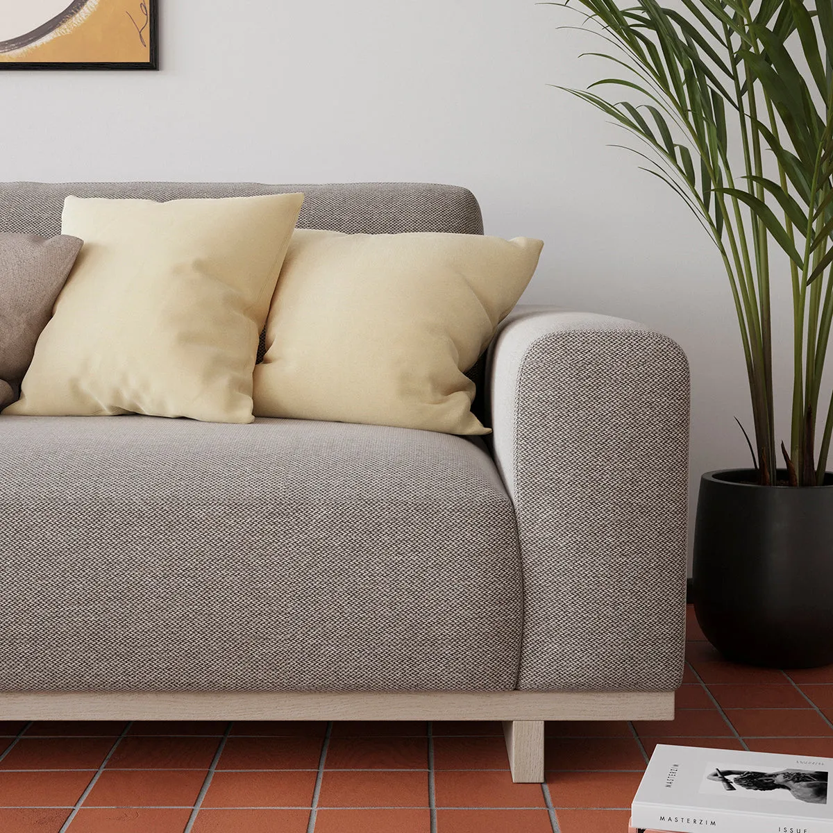 Aya Fabric 4 Seater Sofa