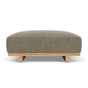 Aya Velvet Ottoman (Oak)
