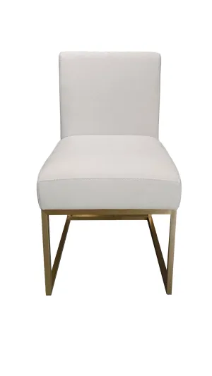 Beige Dining Chair Gold legs