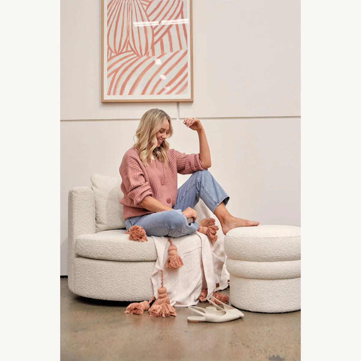 Bergman Boucle Swivel Lounge Chair