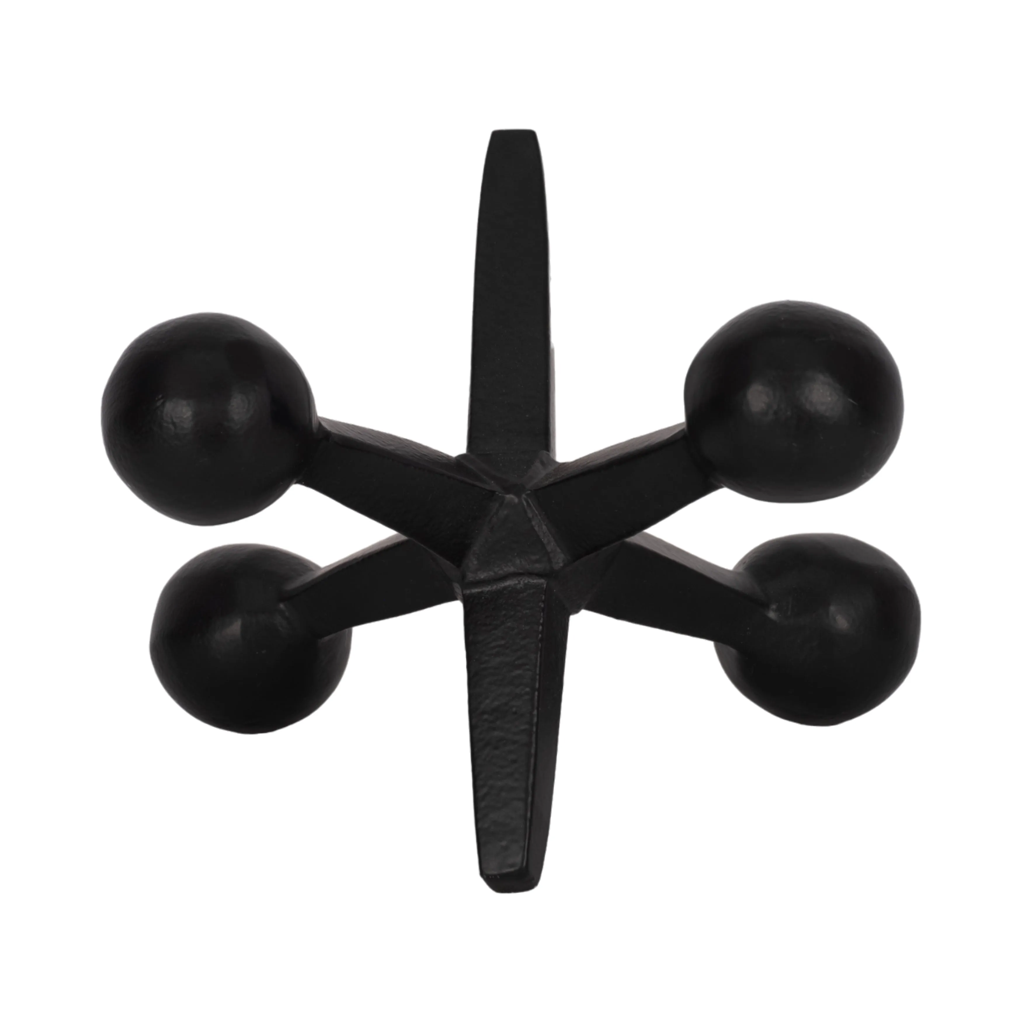 BLACK METAL JACKS DECOR, 5"