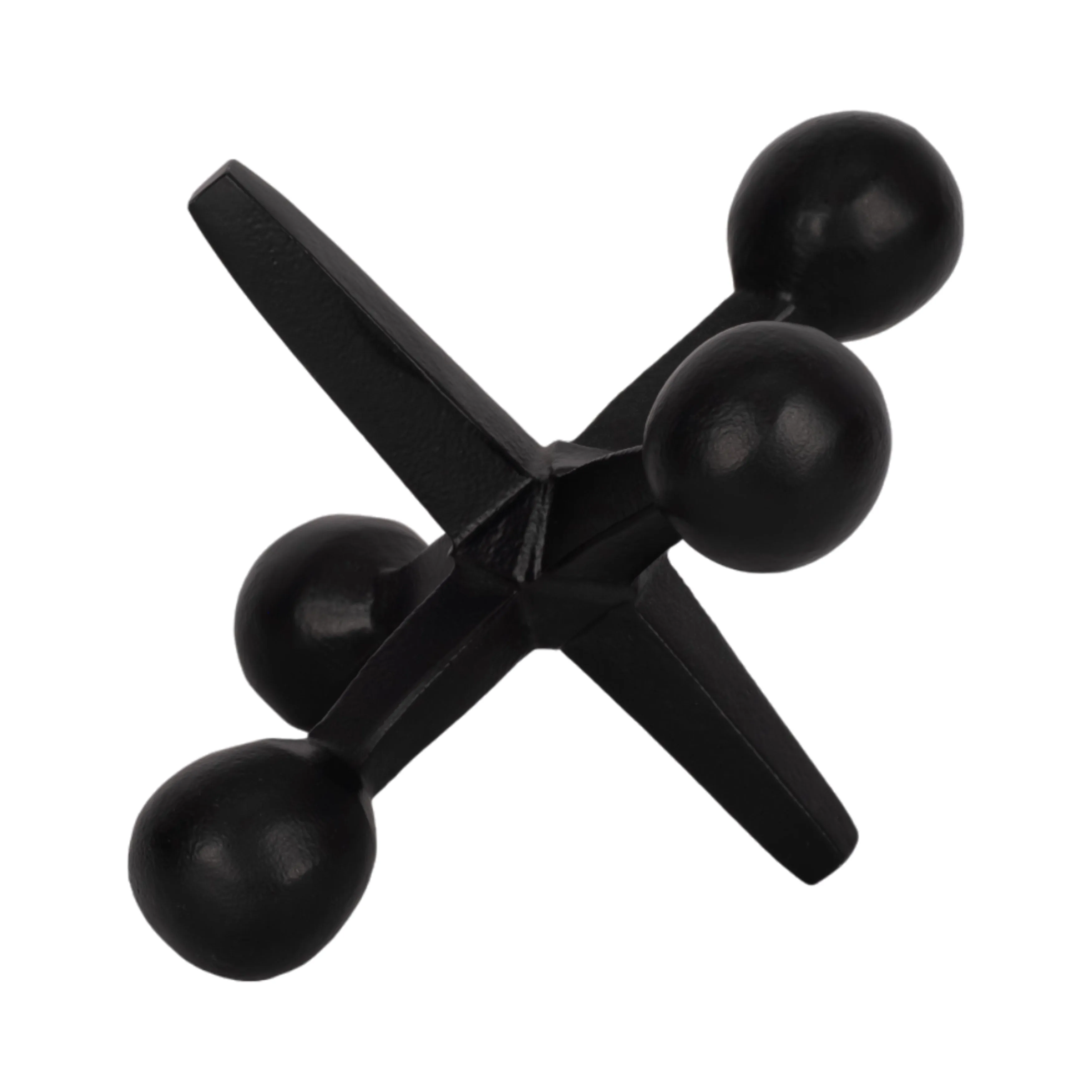 BLACK METAL JACKS DECOR, 5"