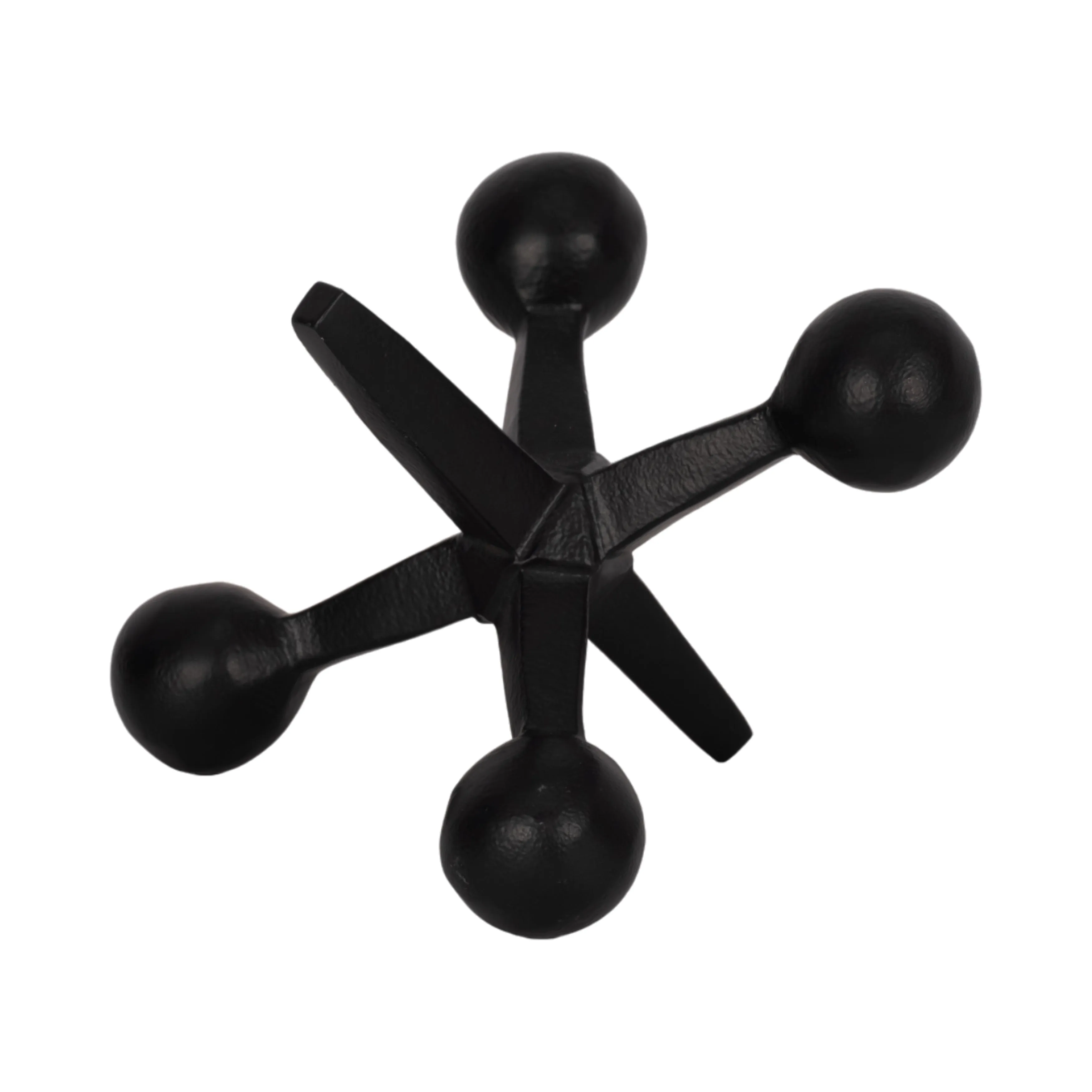 BLACK METAL JACKS DECOR, 5"
