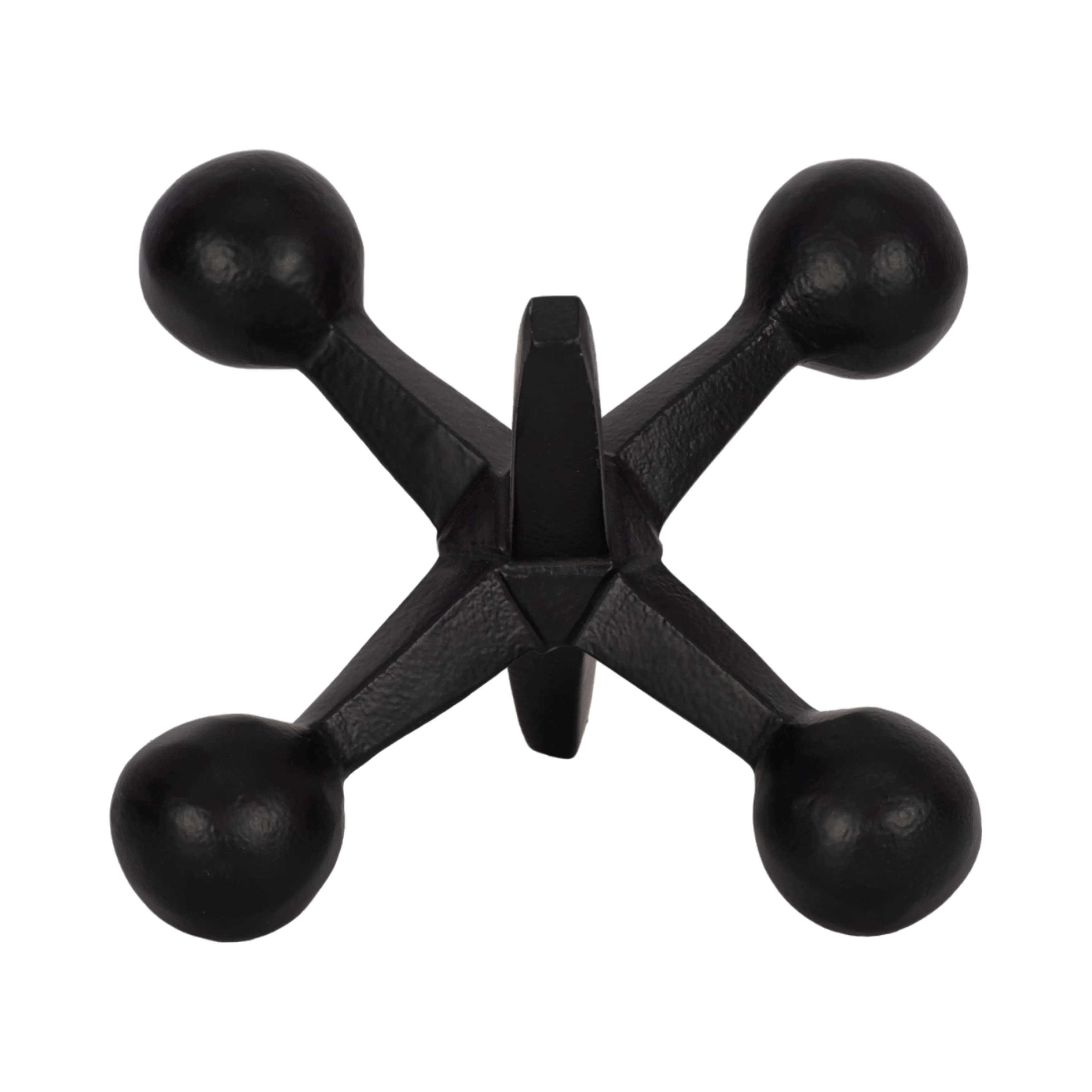 BLACK METAL JACKS DECOR, 5"
