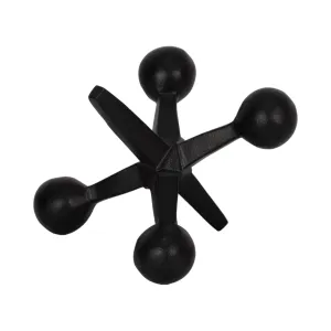 BLACK METAL JACKS DECOR, 5"