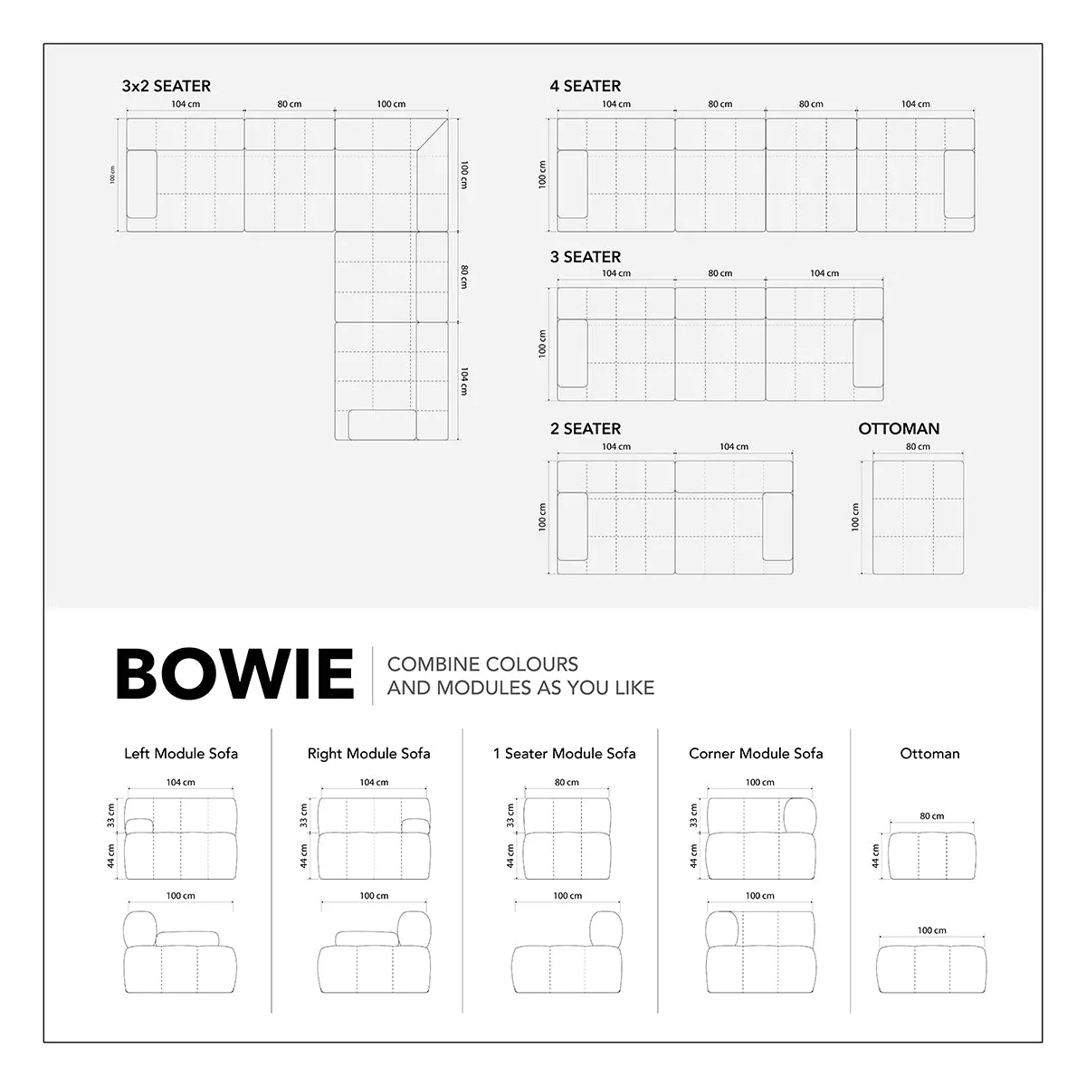 Bowie Boucle 2 Seat Sofa (Sand)