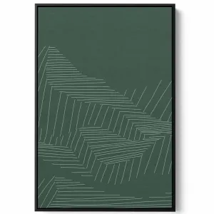 Canvas Wall Art Stretched Over Wooden Frame with Black Floating Frame