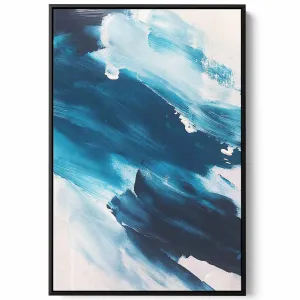 Canvas Wall Art Stretched Over Wooden Frame with Black Floating Frame