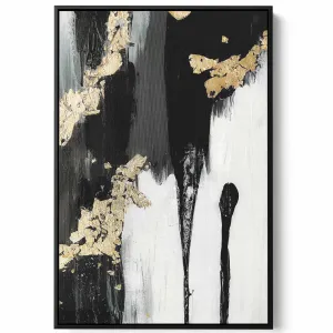 Canvas Wall Art Stretched Over Wooden Frame with Black Floating Frame
