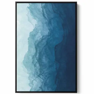 Canvas Wall Art Stretched Over Wooden Frame with Black Floating Frame