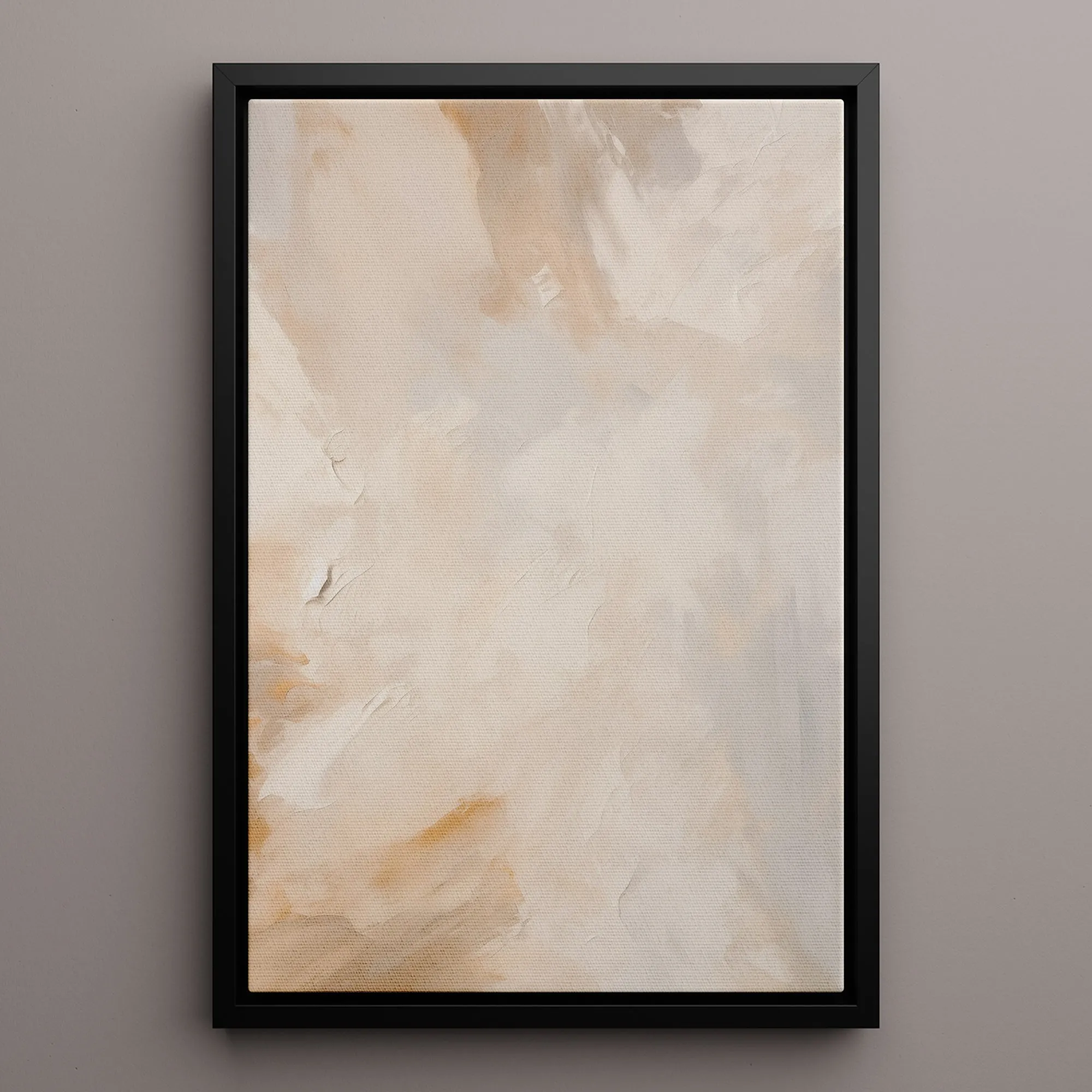 Canvas Wall Art Stretched Over Wooden Frame with Floating Frame and Brown Dust Painting CV4129