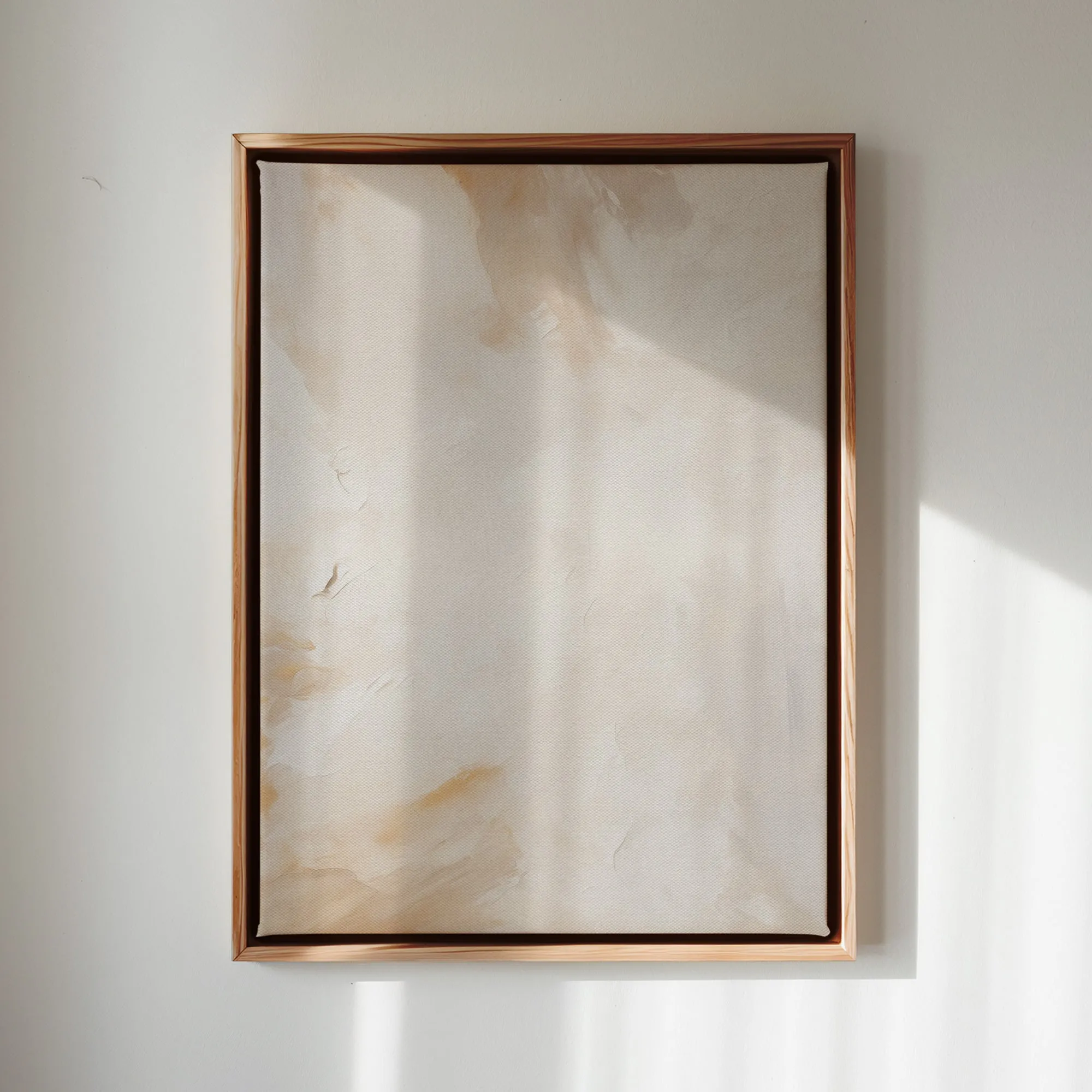 Canvas Wall Art Stretched Over Wooden Frame with Floating Frame and Brown Dust Painting CV4129