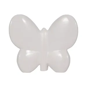 Cer, 6" Balloon Butterfly, White