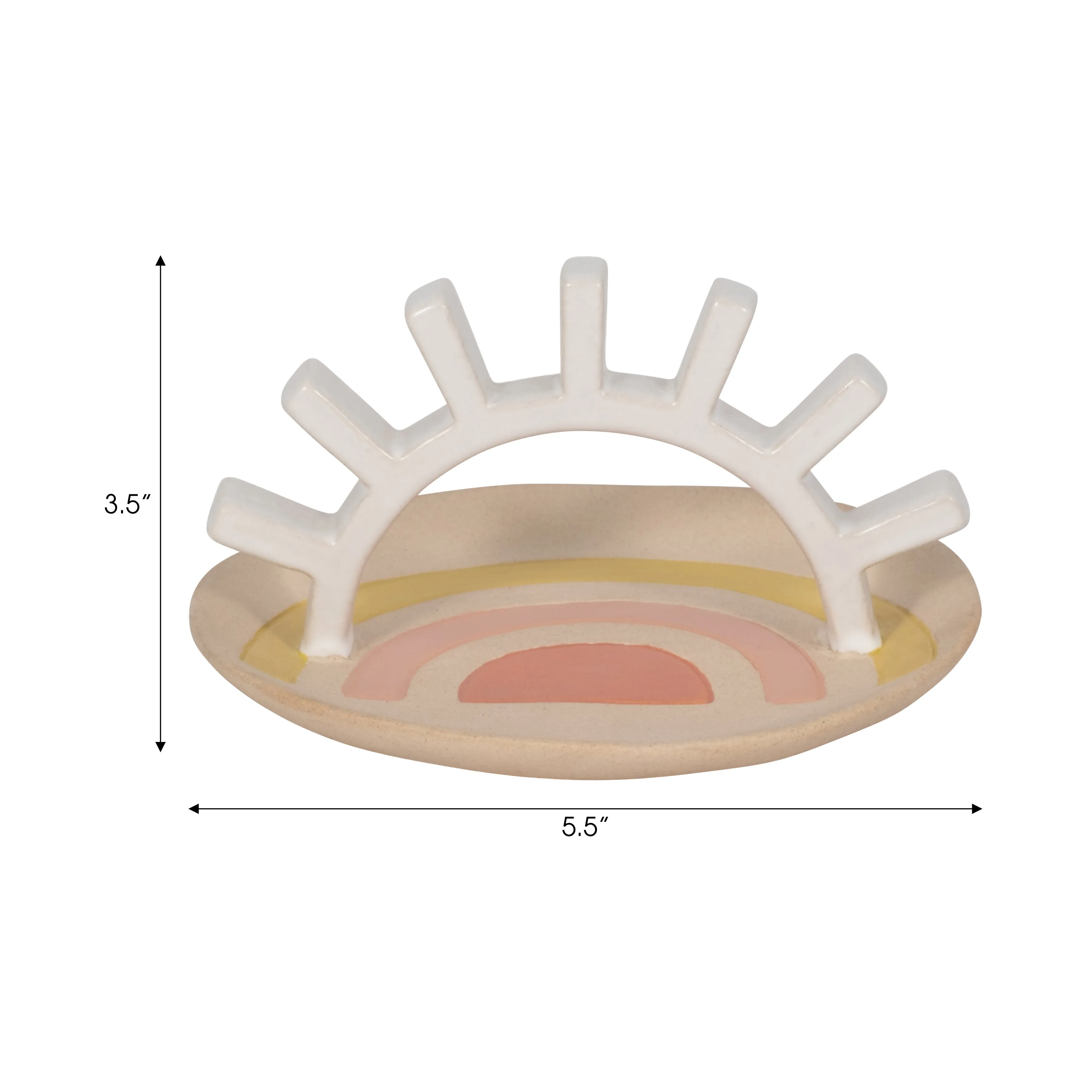 CER, 6" SUNSHINE TRINKET TRAY, MULTI