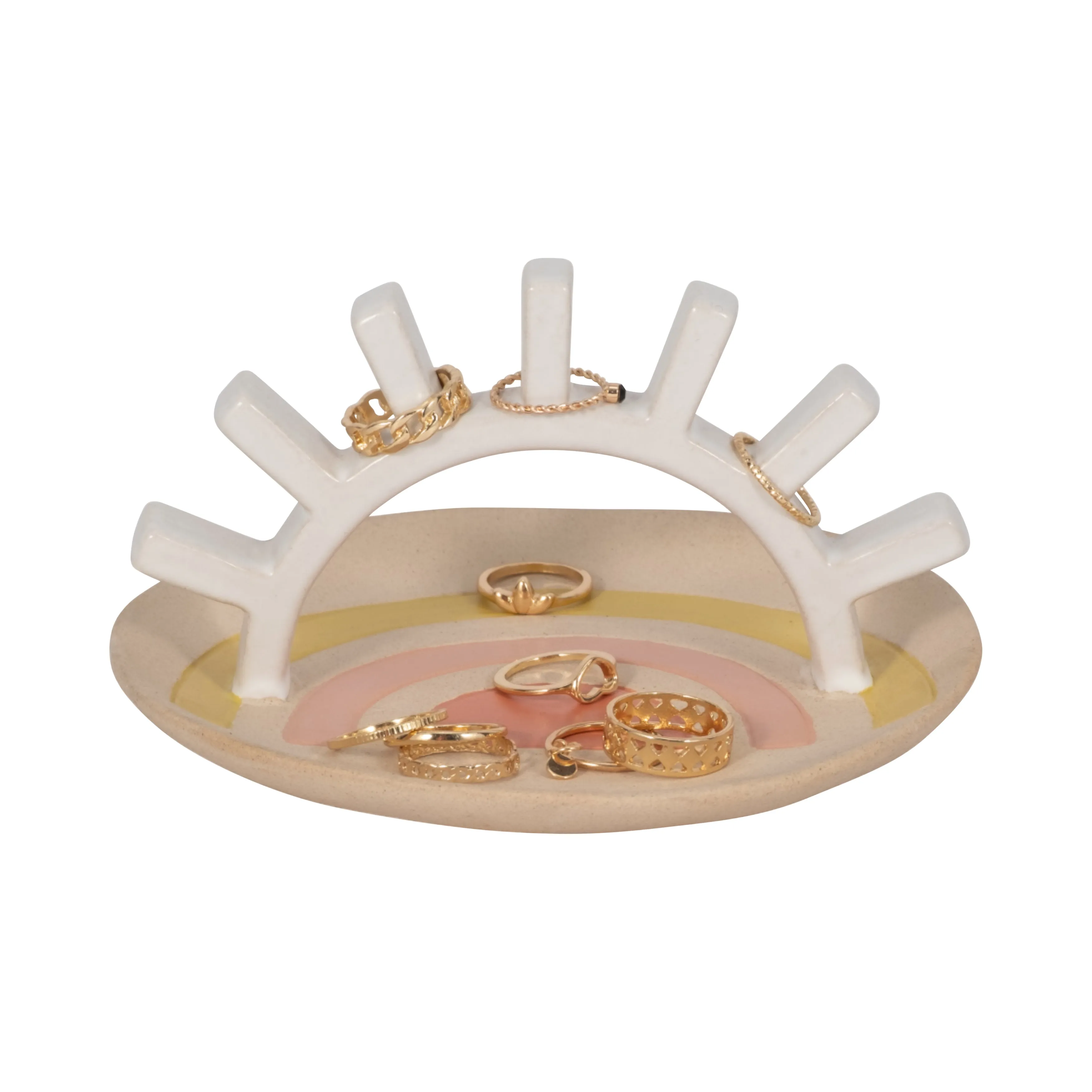 CER, 6" SUNSHINE TRINKET TRAY, MULTI