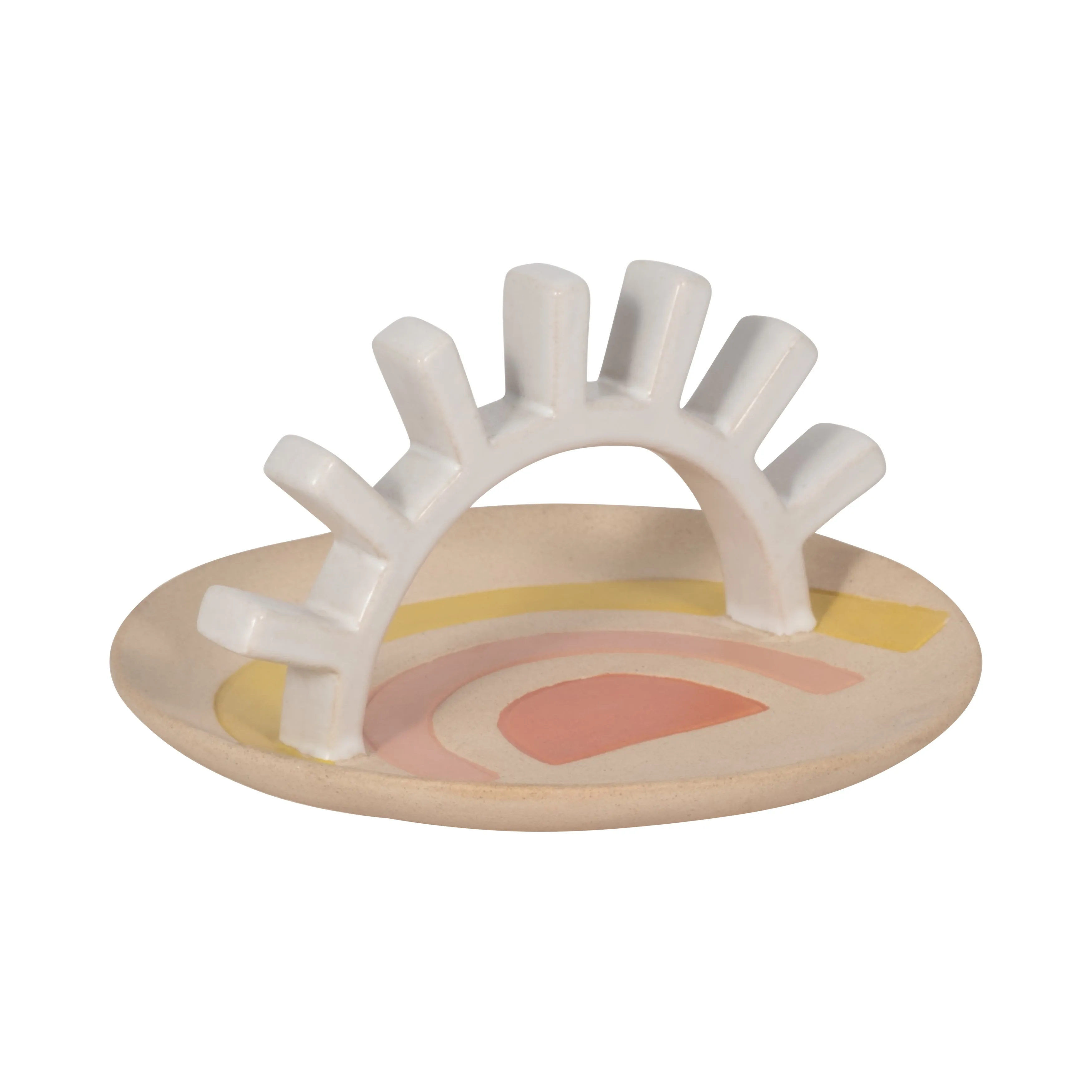 CER, 6" SUNSHINE TRINKET TRAY, MULTI