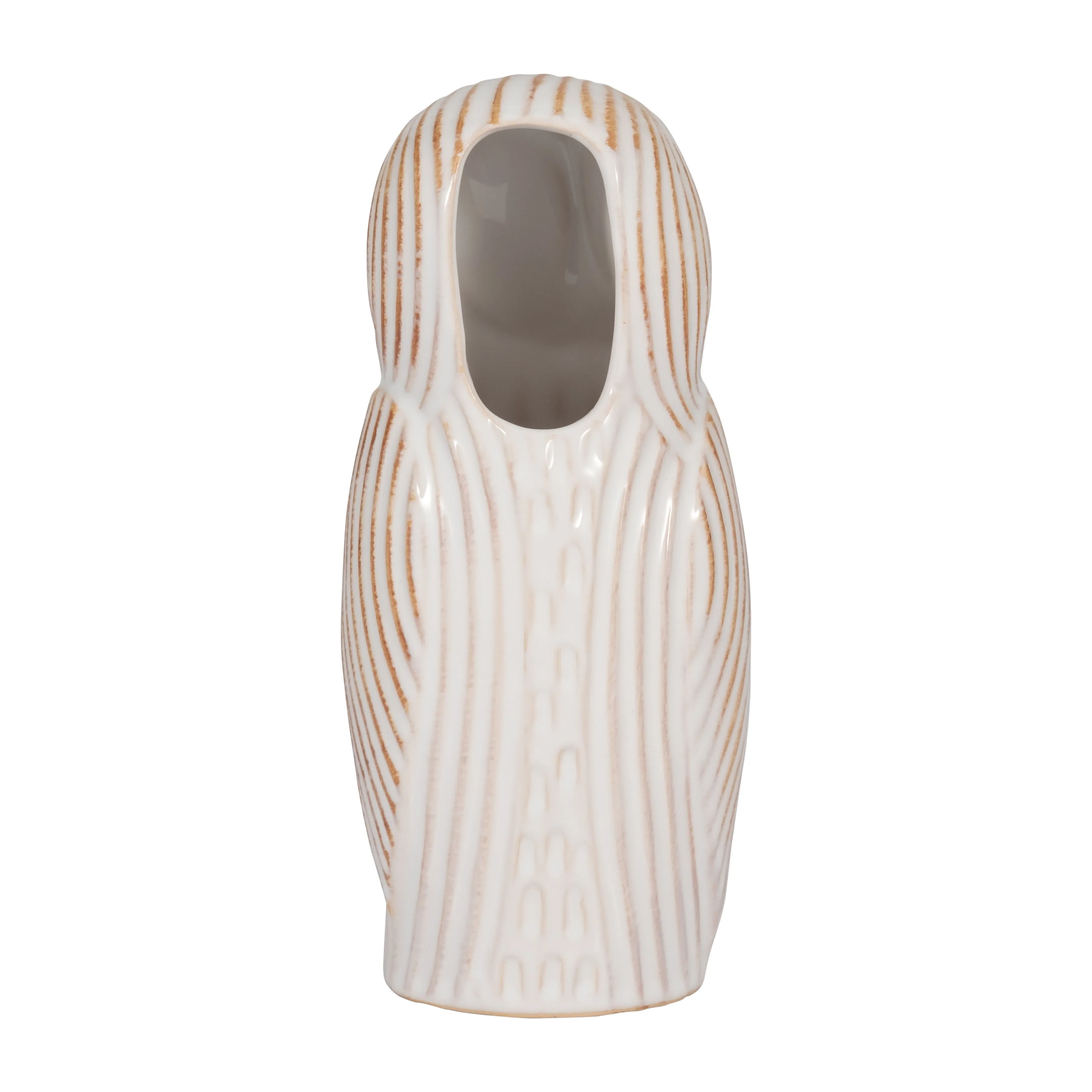 Cer, 8" Perched Owl, Ivory