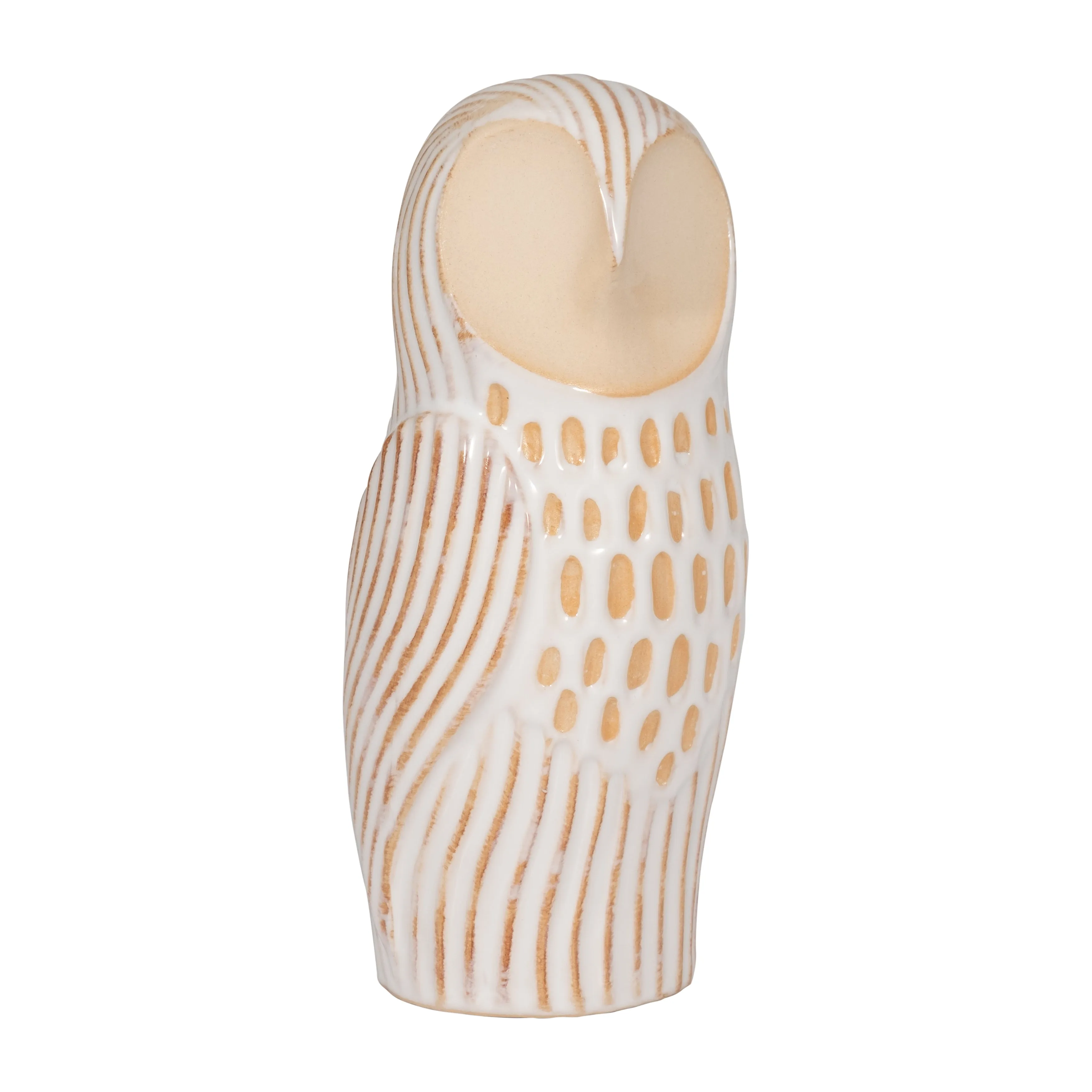 Cer, 8" Perched Owl, Ivory
