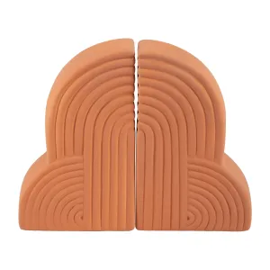 CER, S/2 13X10" ARCHES BOOKENDS, TERRACOTTA