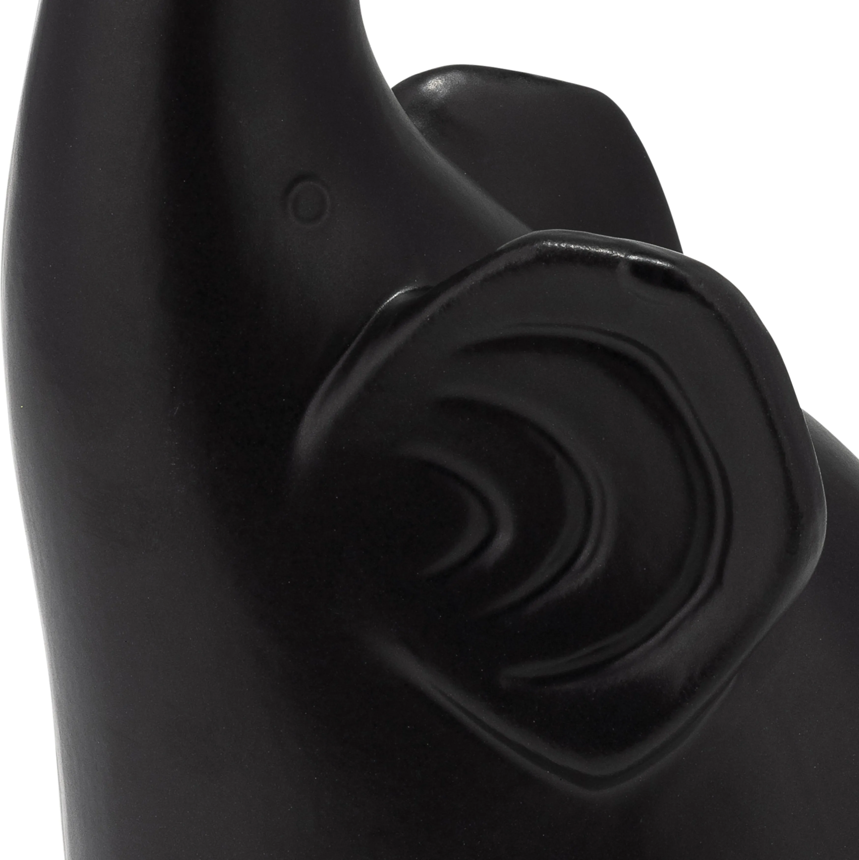 CER,9",ELEPHANT DECO,MATTE BLACK