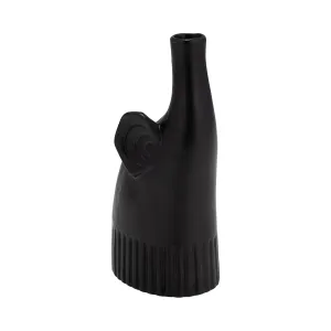 CER,9",ELEPHANT DECO,MATTE BLACK