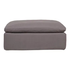 Clay Ottoman Livesmart Fabric Light Grey