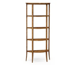 Clean & Classic Collection - Biedermeier Style Walnut Five-Tier tagre (Walnut)
