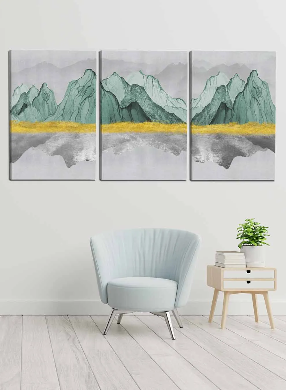 Colorful Mountains Paintings(set of 3)