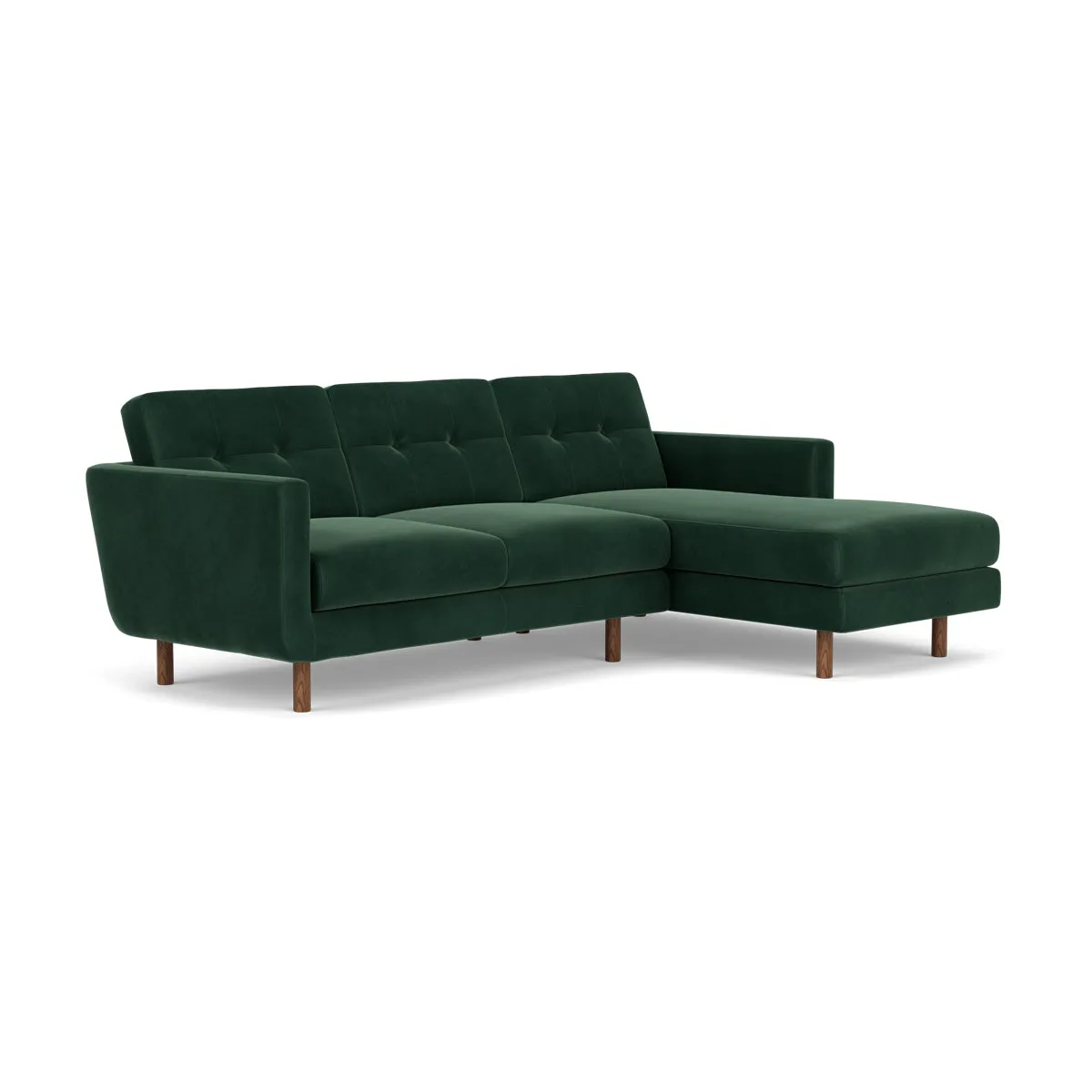 Conrad Velvet Right Chaise Sofa