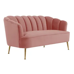 Daisy Petite Blush Velvet Settee