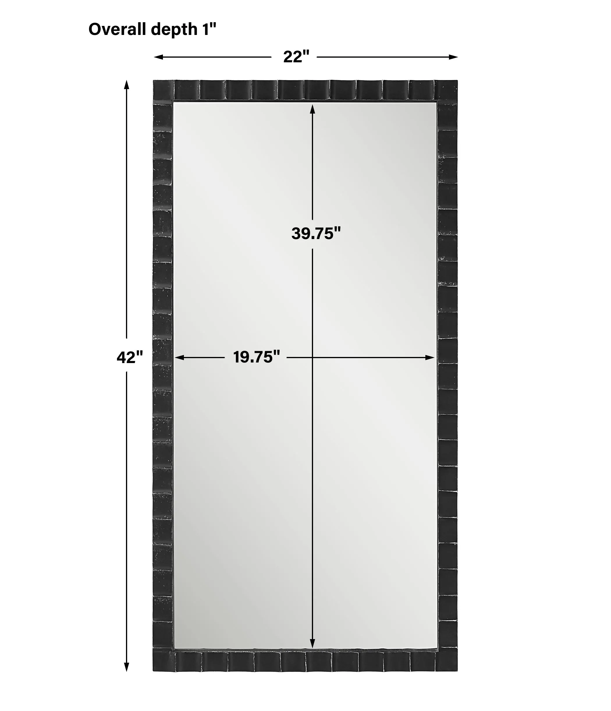 Dandridge Mirror, Black