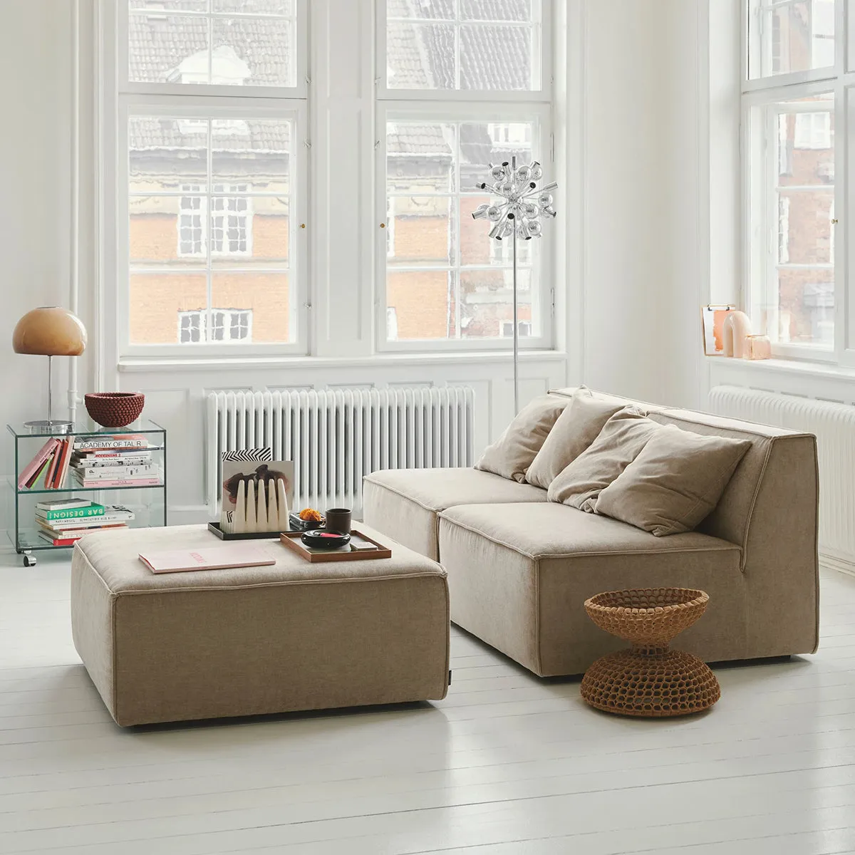 Dane Fabric 1 Seater Right Corner Modular Sofa