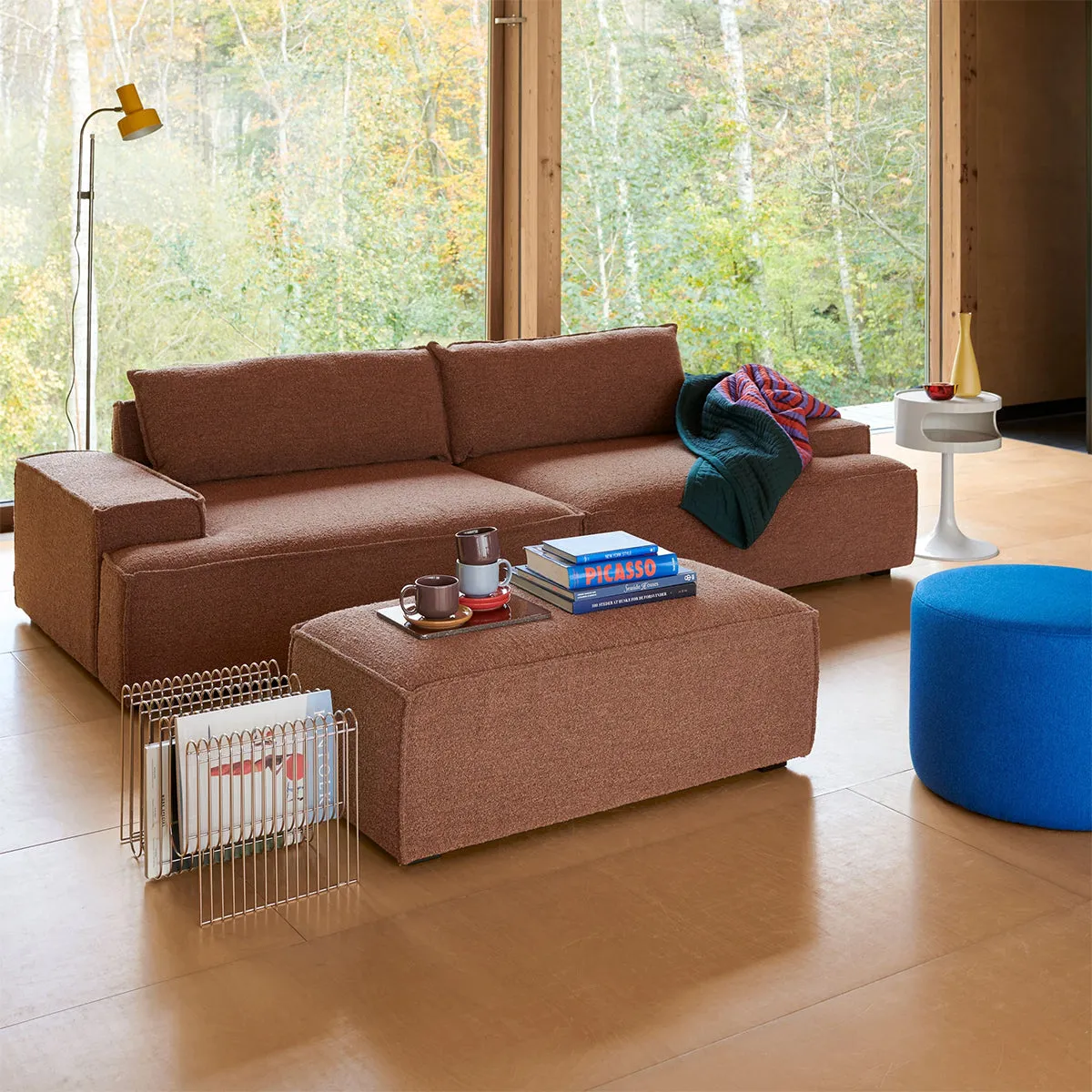 Daphne Boucle 1 Seater Right Arm Modular Sofa