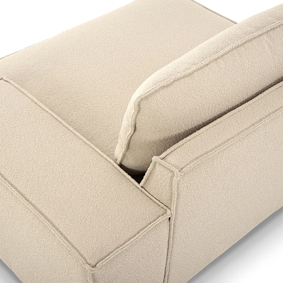 Daphne Boucle 1 Seater Right Arm Modular Sofa