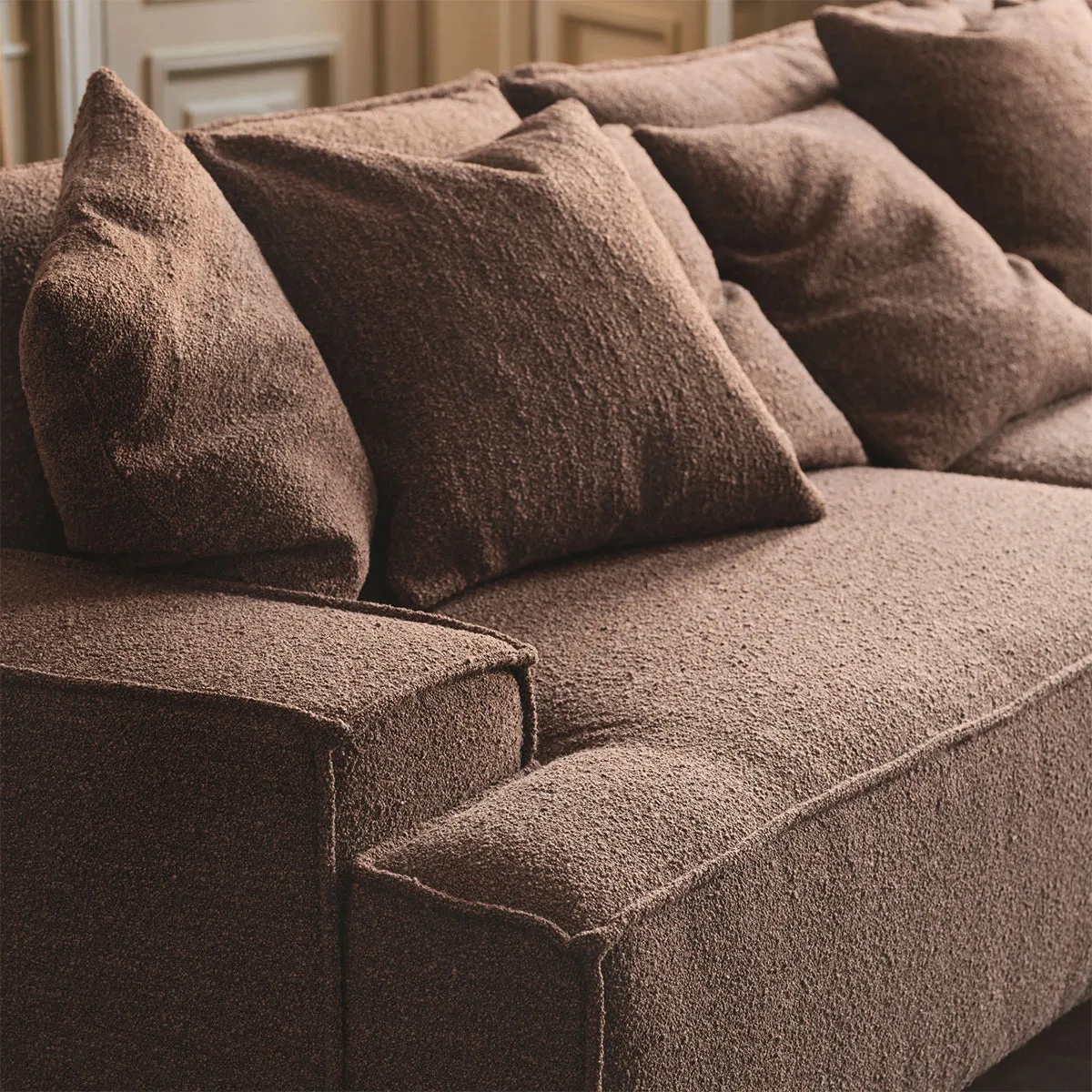 Daphne Boucle 1 Seater Right Arm Modular Sofa