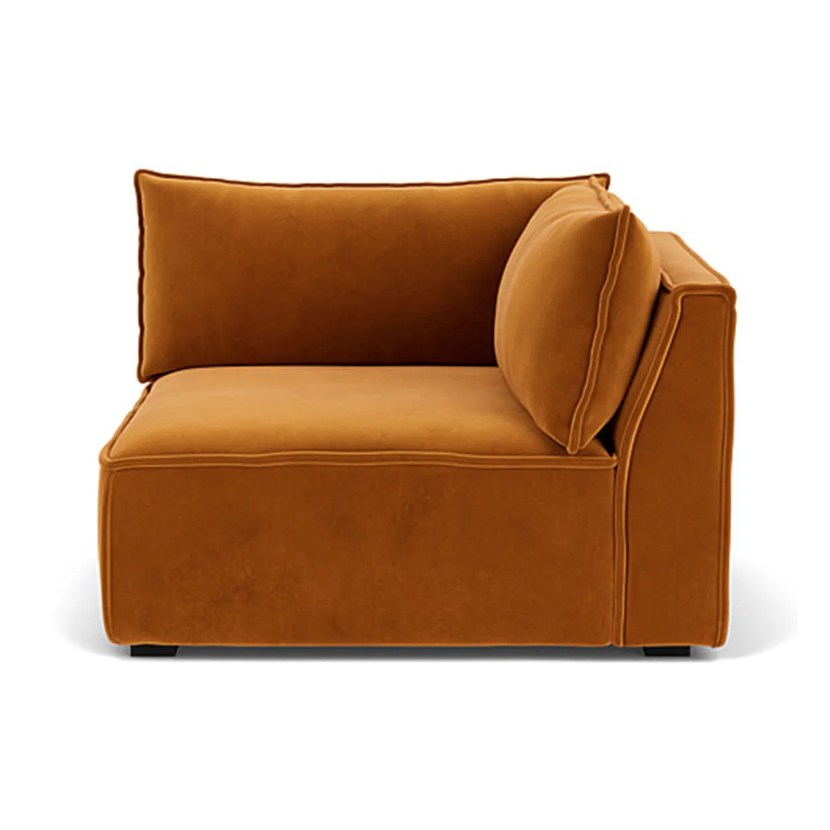Daphne Velvet 1 Seater Right Corner Modular Sofa