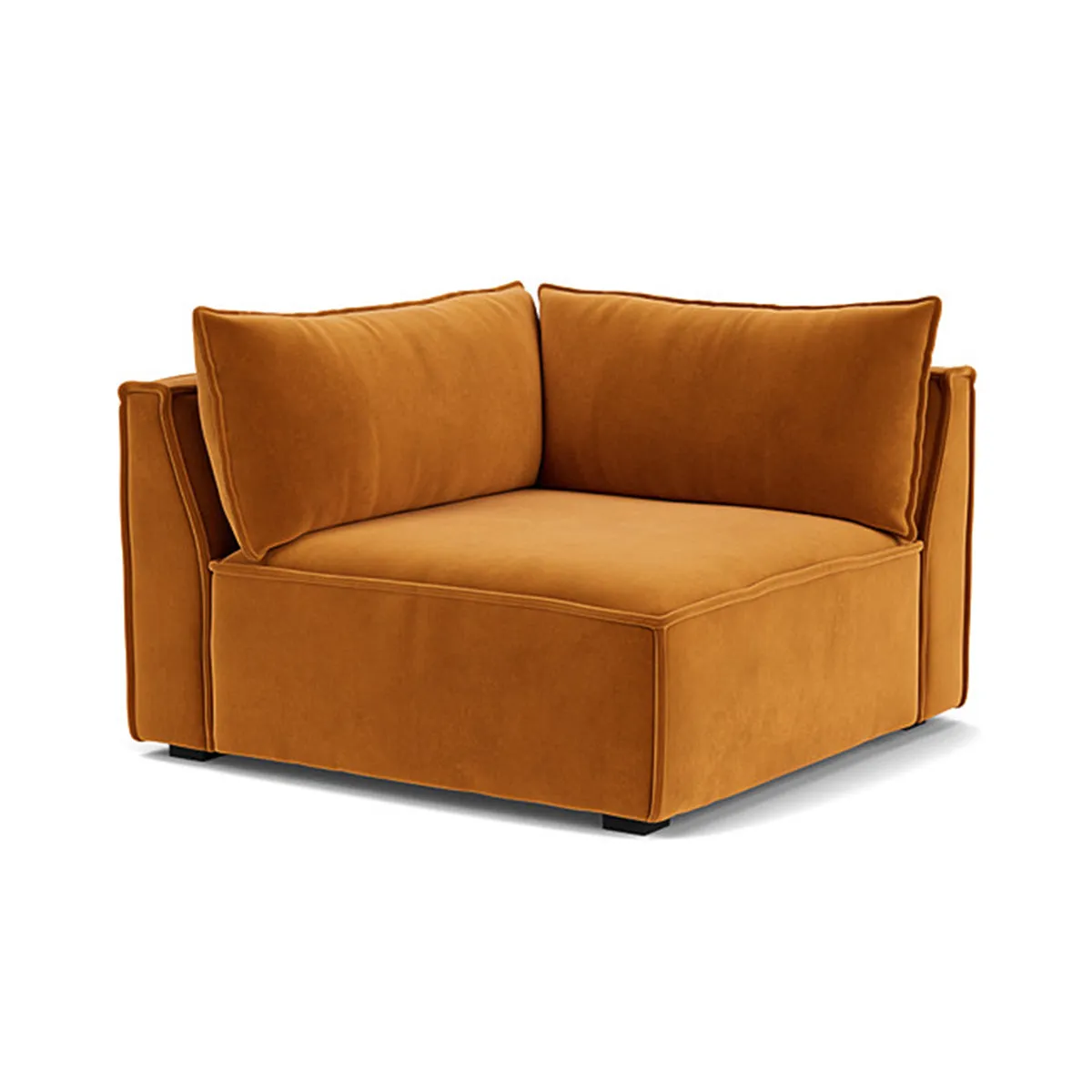 Daphne Velvet 1 Seater Right Corner Modular Sofa