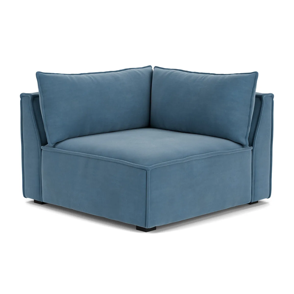 Daphne Velvet 1 Seater Right Corner Modular Sofa