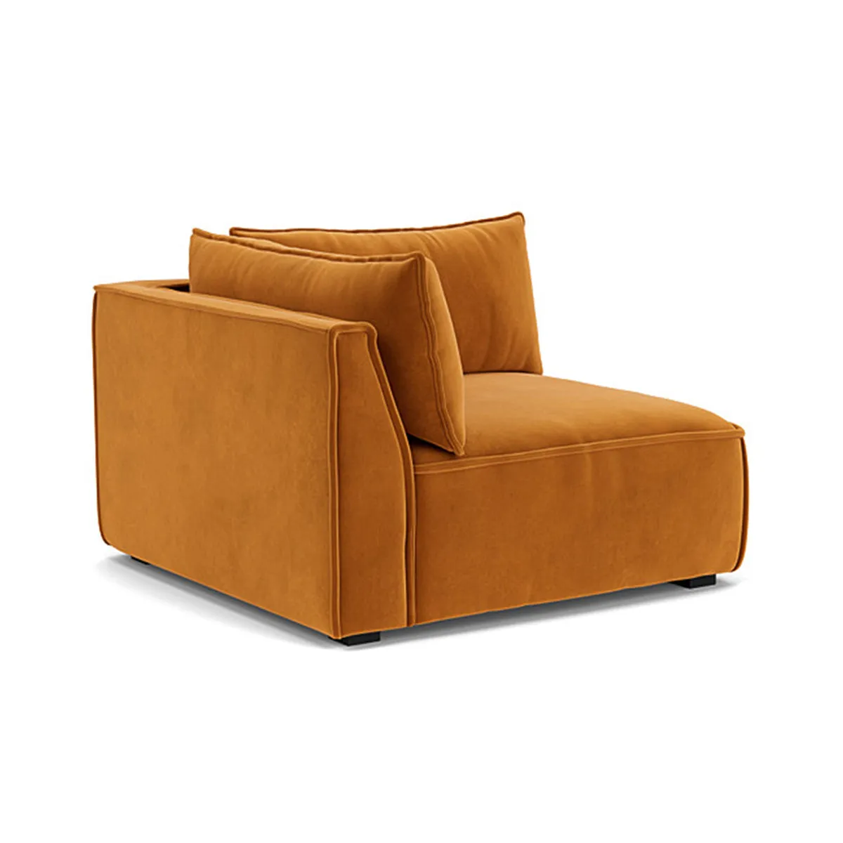 Daphne Velvet 1 Seater Right Corner Modular Sofa