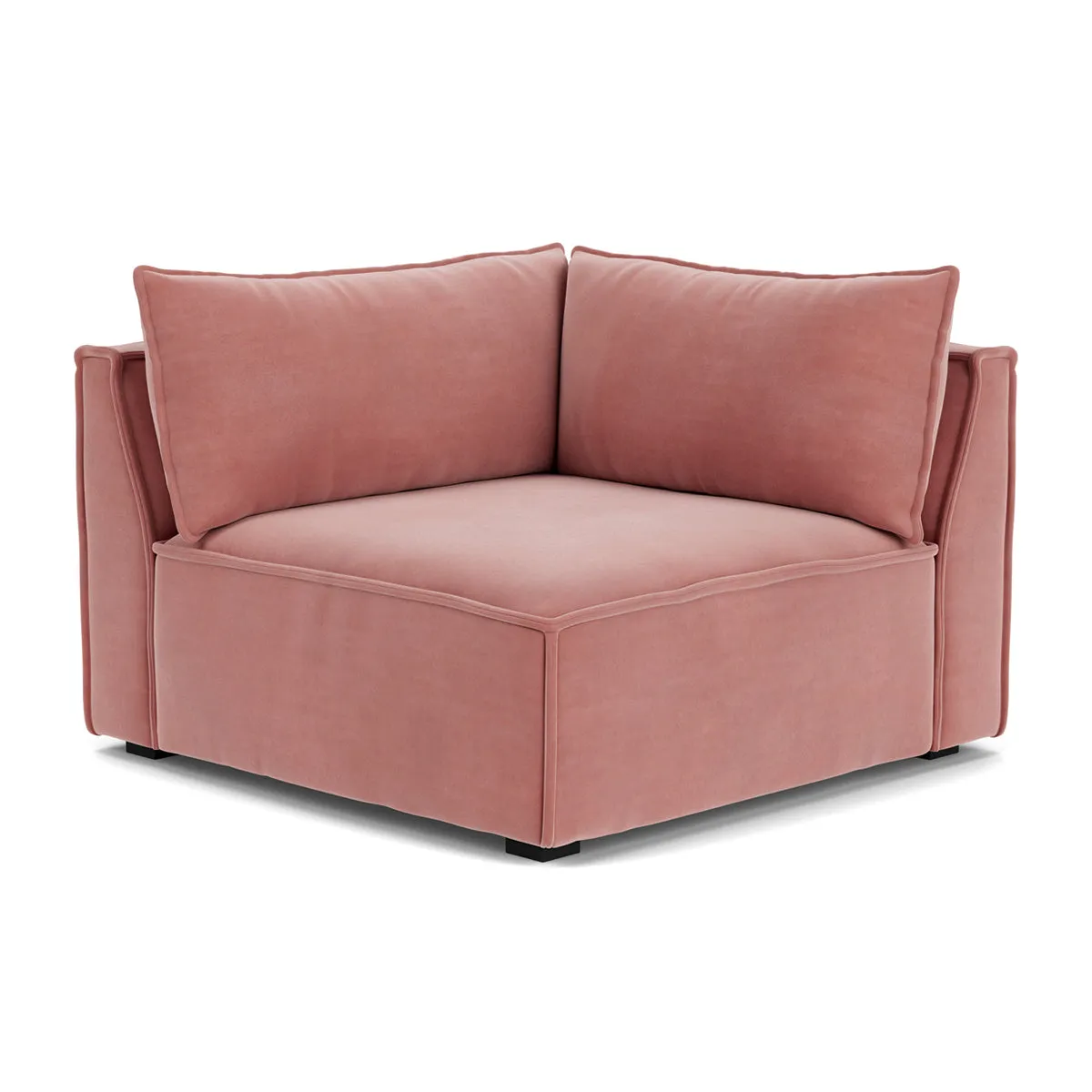 Daphne Velvet 1 Seater Right Corner Modular Sofa