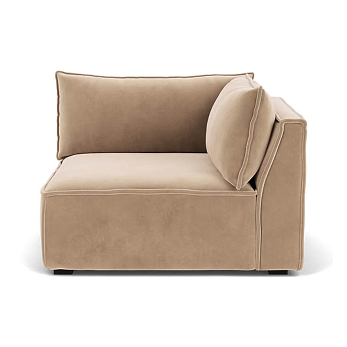 Daphne Velvet 1 Seater Right Corner Modular Sofa