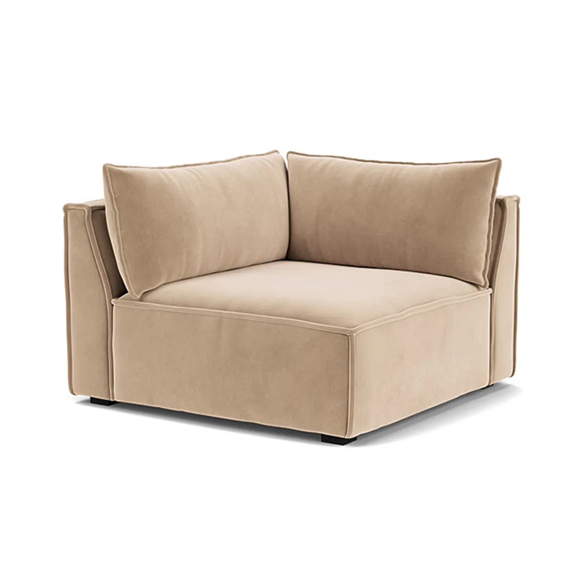 Daphne Velvet 1 Seater Right Corner Modular Sofa