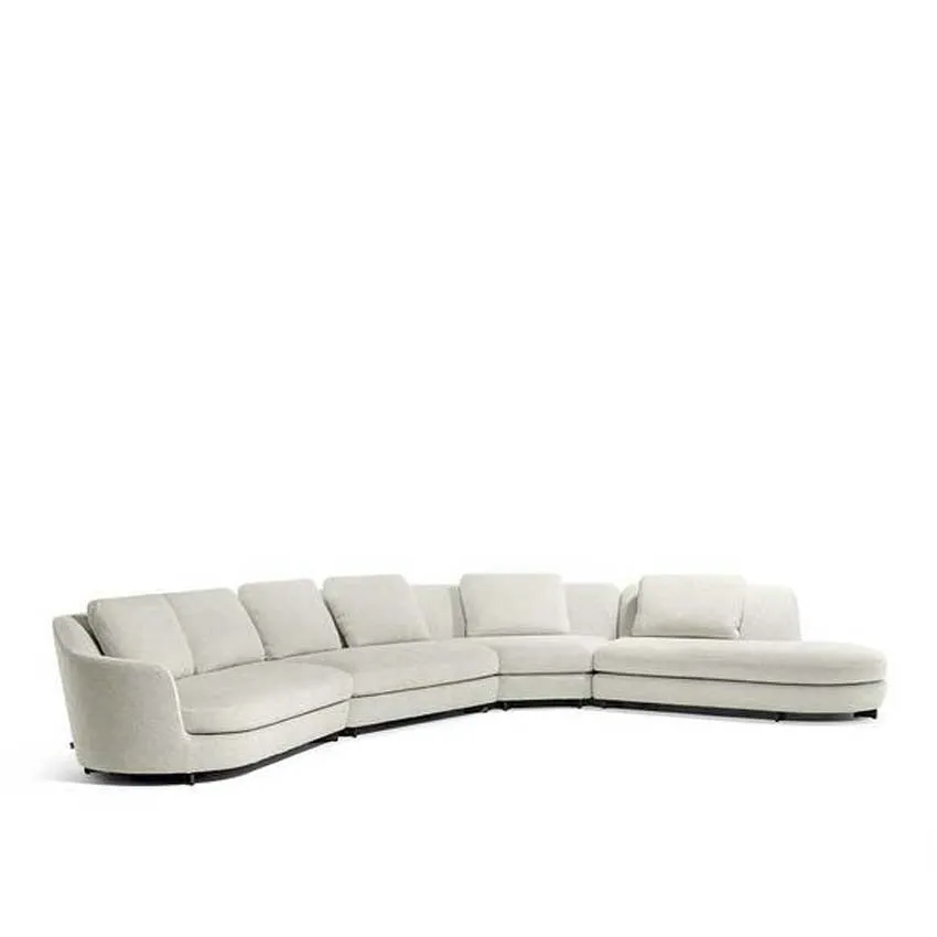 Duo Curved Sectional Armless 2 Seater Sofa