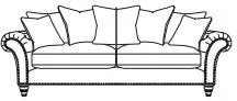 Elizabeth Extra Large Scatter Back Sofa