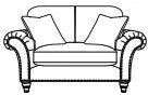 Elizabeth Loveseat Formal Back Sofa