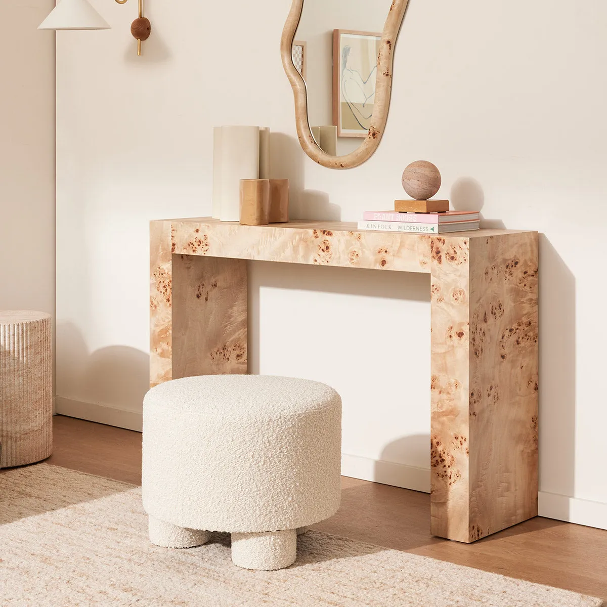 Faith Boucle Ottoman