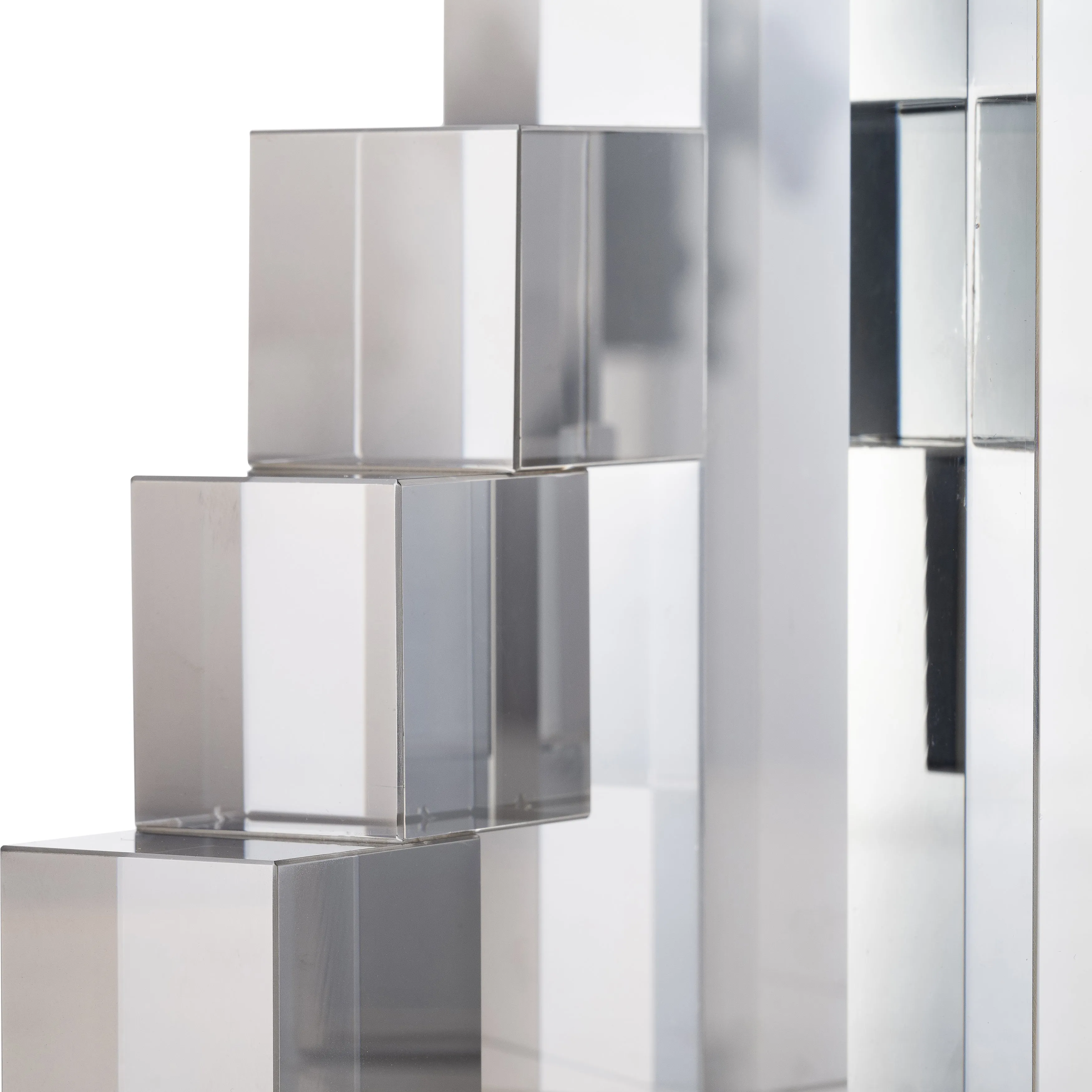 GLASS, S/2 6" TETRIMINO BOOKENDS, SMOKE
